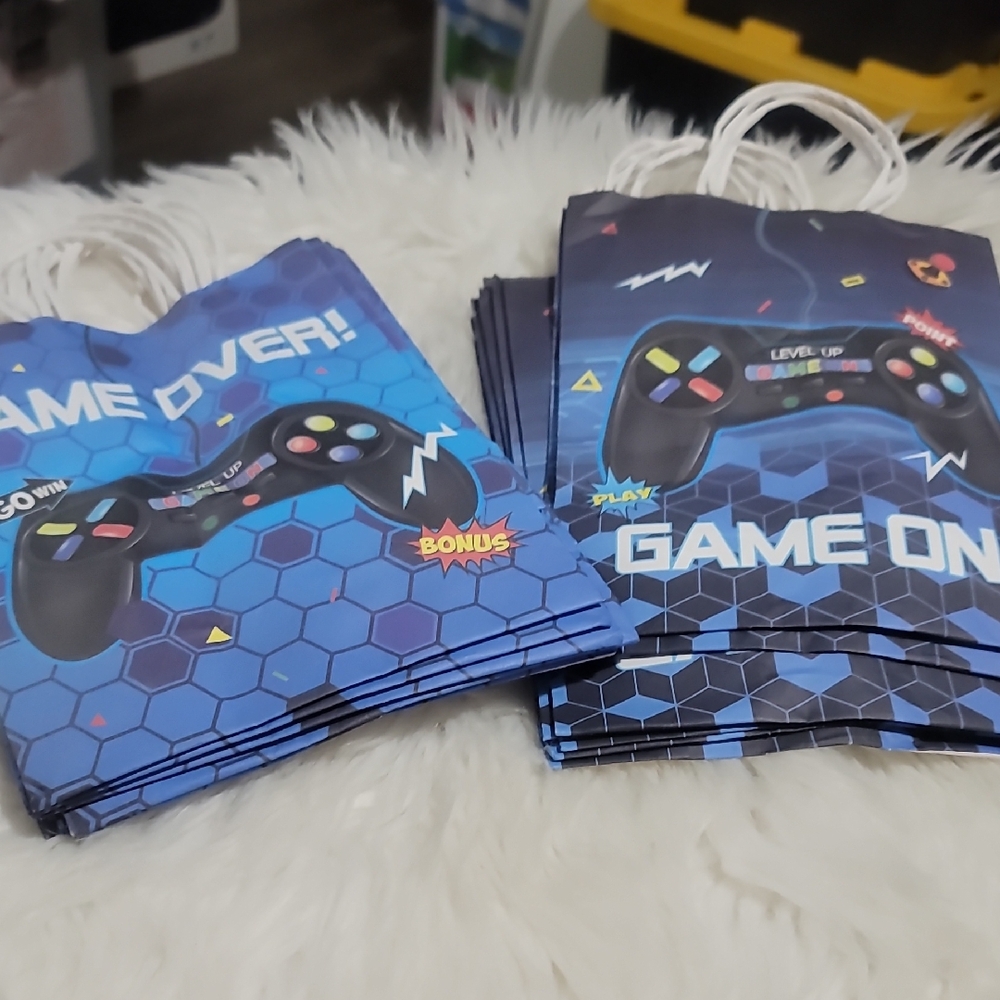Game On Party Favor Bags - Blue